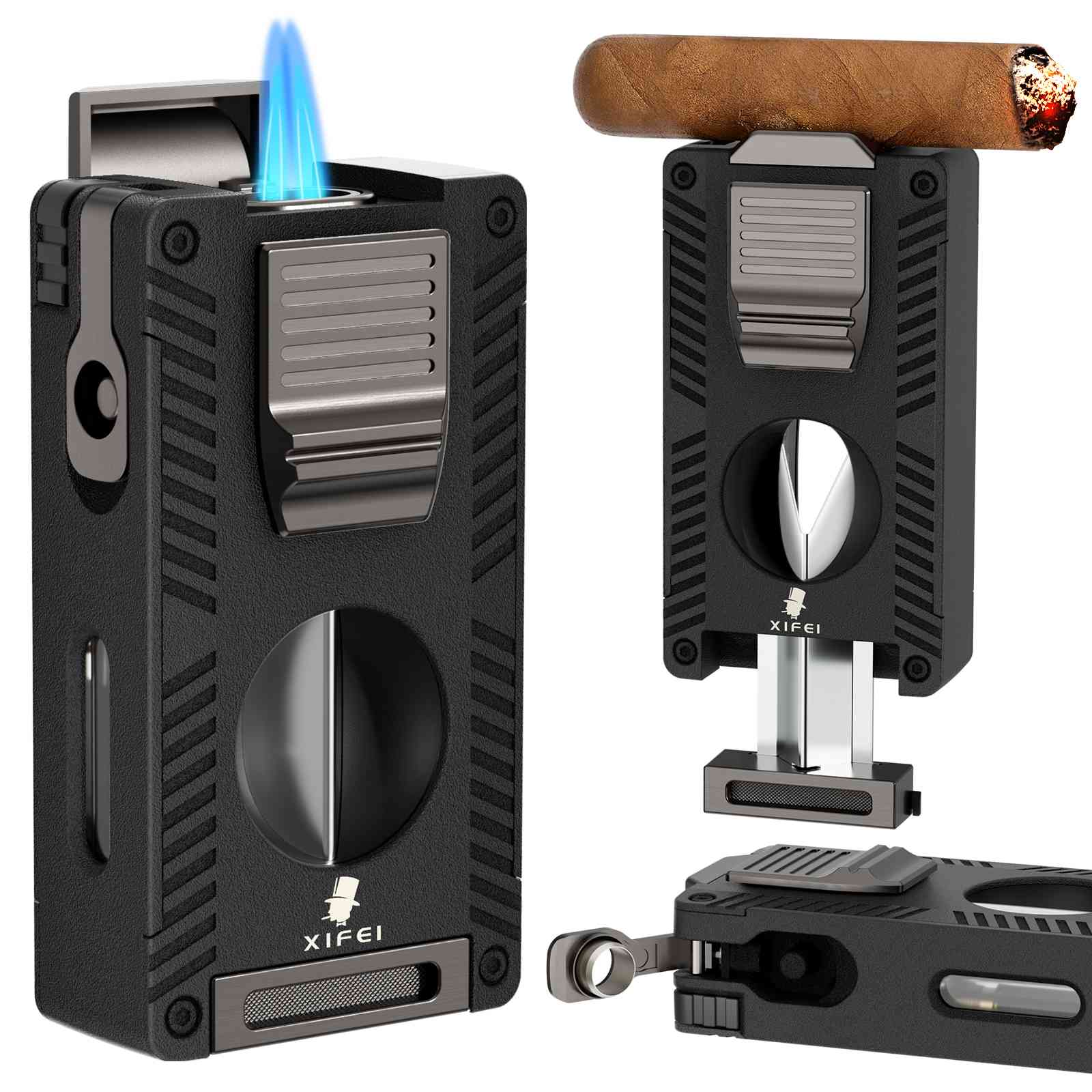 5-in-1 Lighter — Dual Jet + Tools
