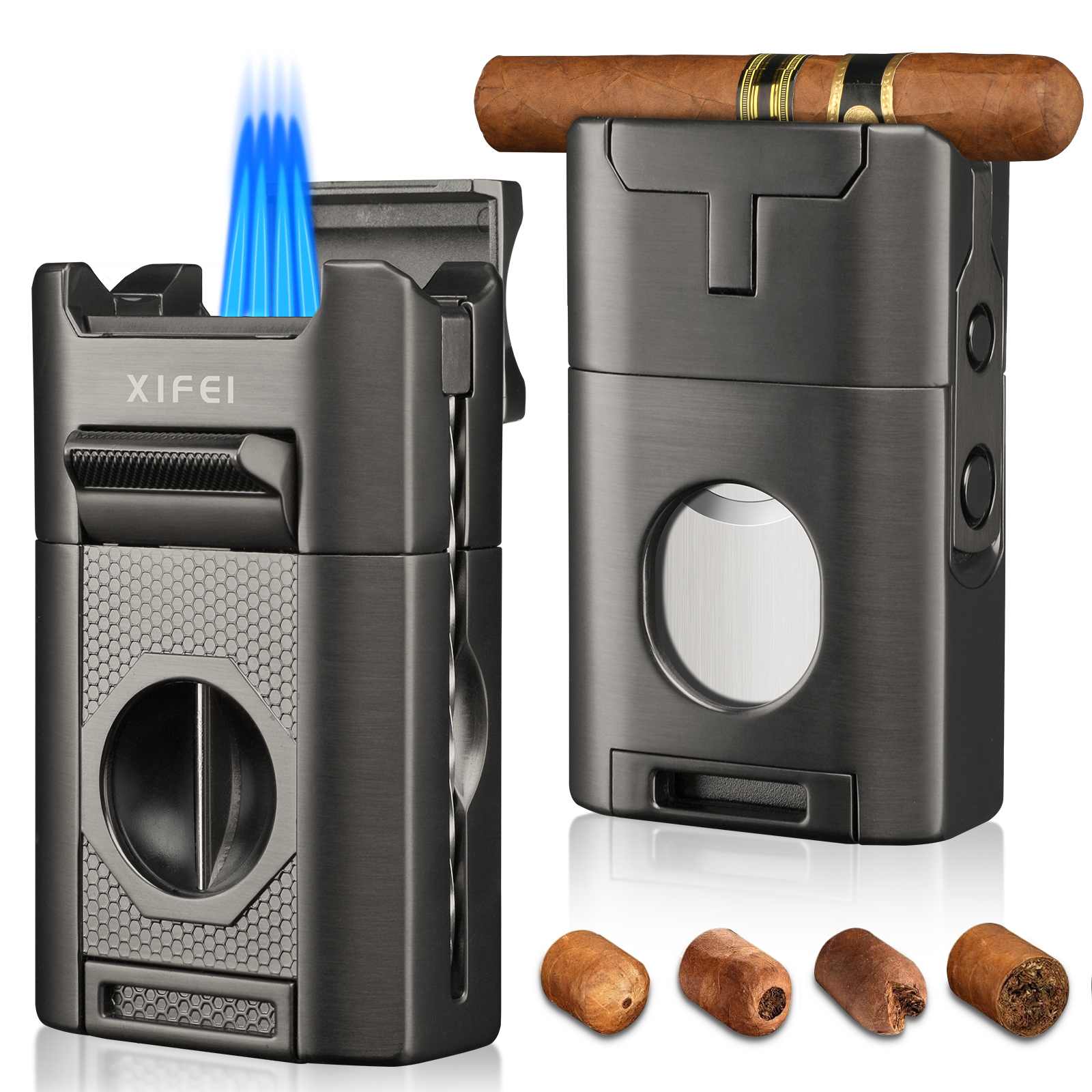 6-in-1 Desktop Lighter — Quad Flame (B)