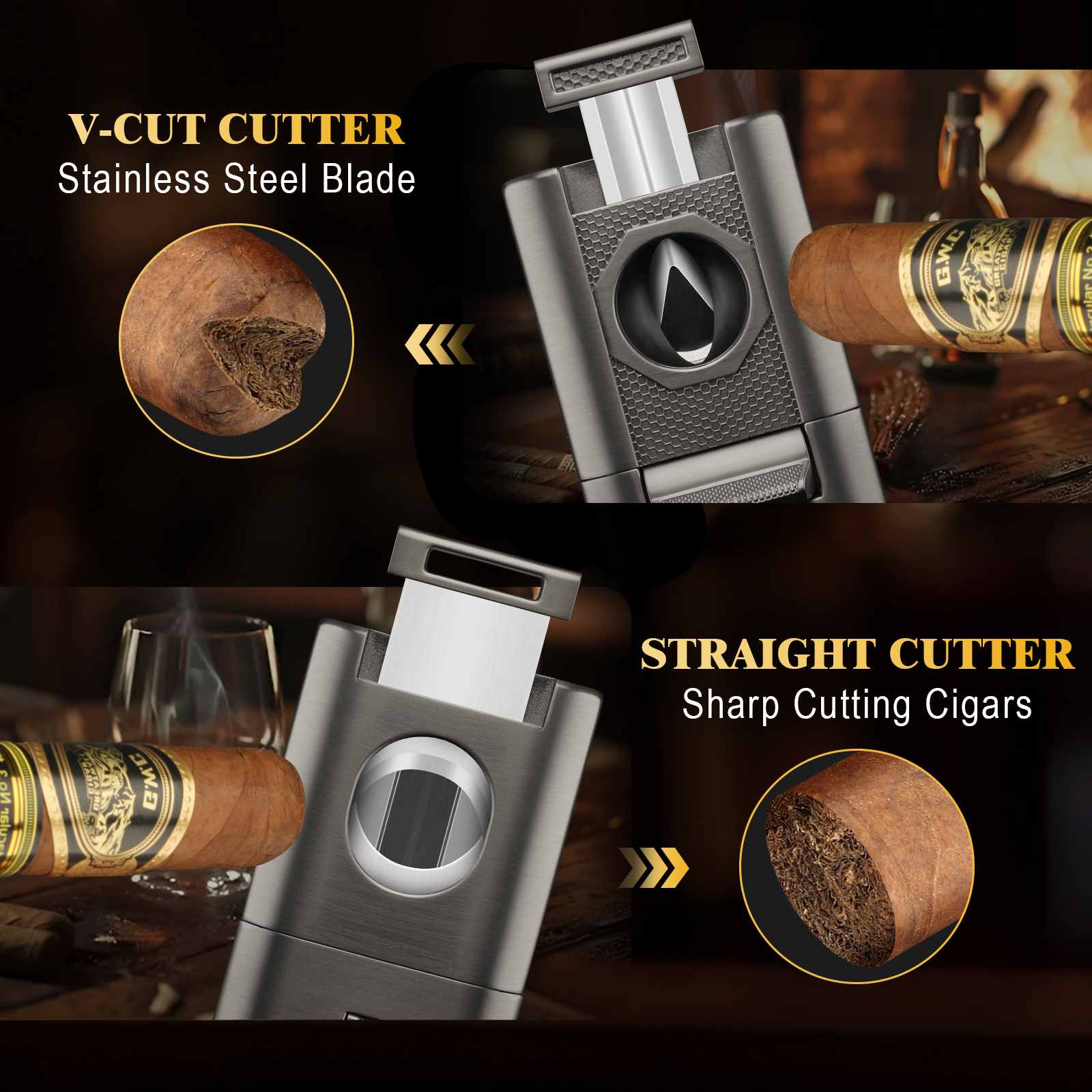 6-in-1 Desktop Lighter — Quad Flame (B)