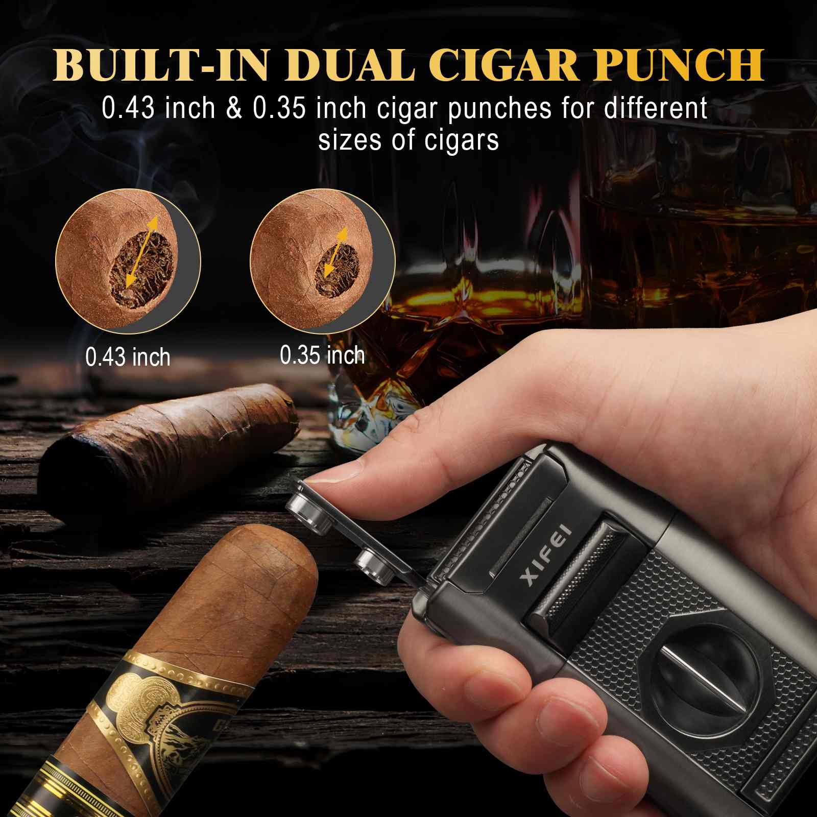6-in-1 Desktop Lighter — Quad Flame (B)