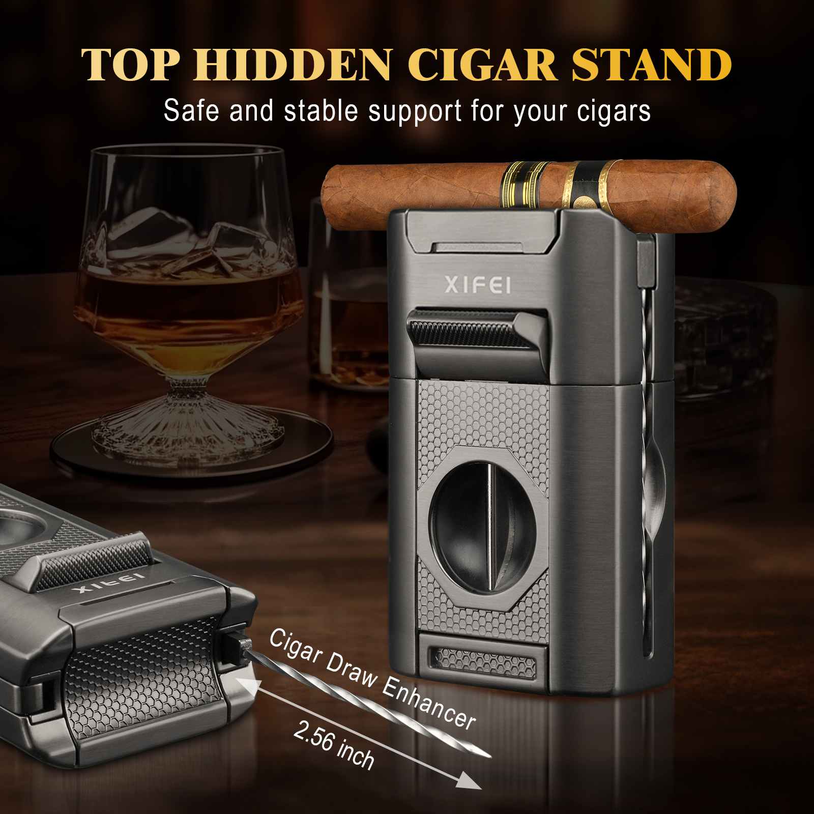 6-in-1 Desktop Lighter — Quad Flame (B)