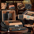 Cedar Humidor — 60 Count Glass-Top