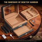 Acrylic-Top Desktop Humidor — 60 Count