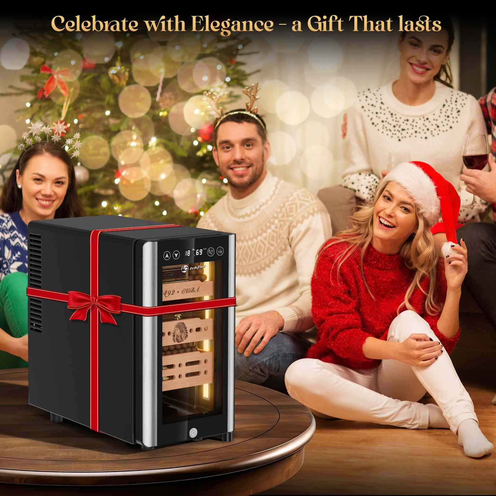 Electric Humidor Cabinet — 150 Count (B)
