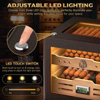 Glass-Top Desktop Humidor — 100 Count