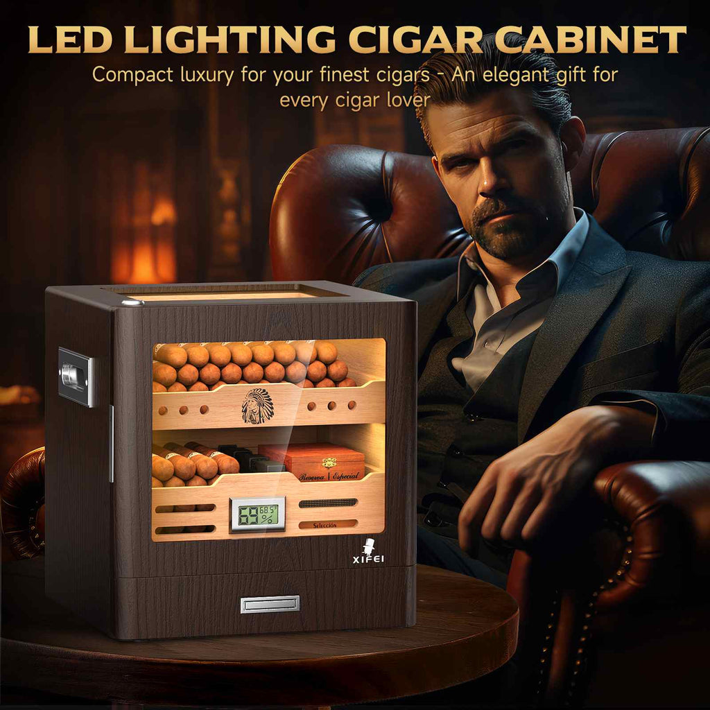 Glass-Top Desktop Humidor — 100 Count