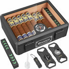 Glass-Top Desktop Humidor — 25 Count (B)
