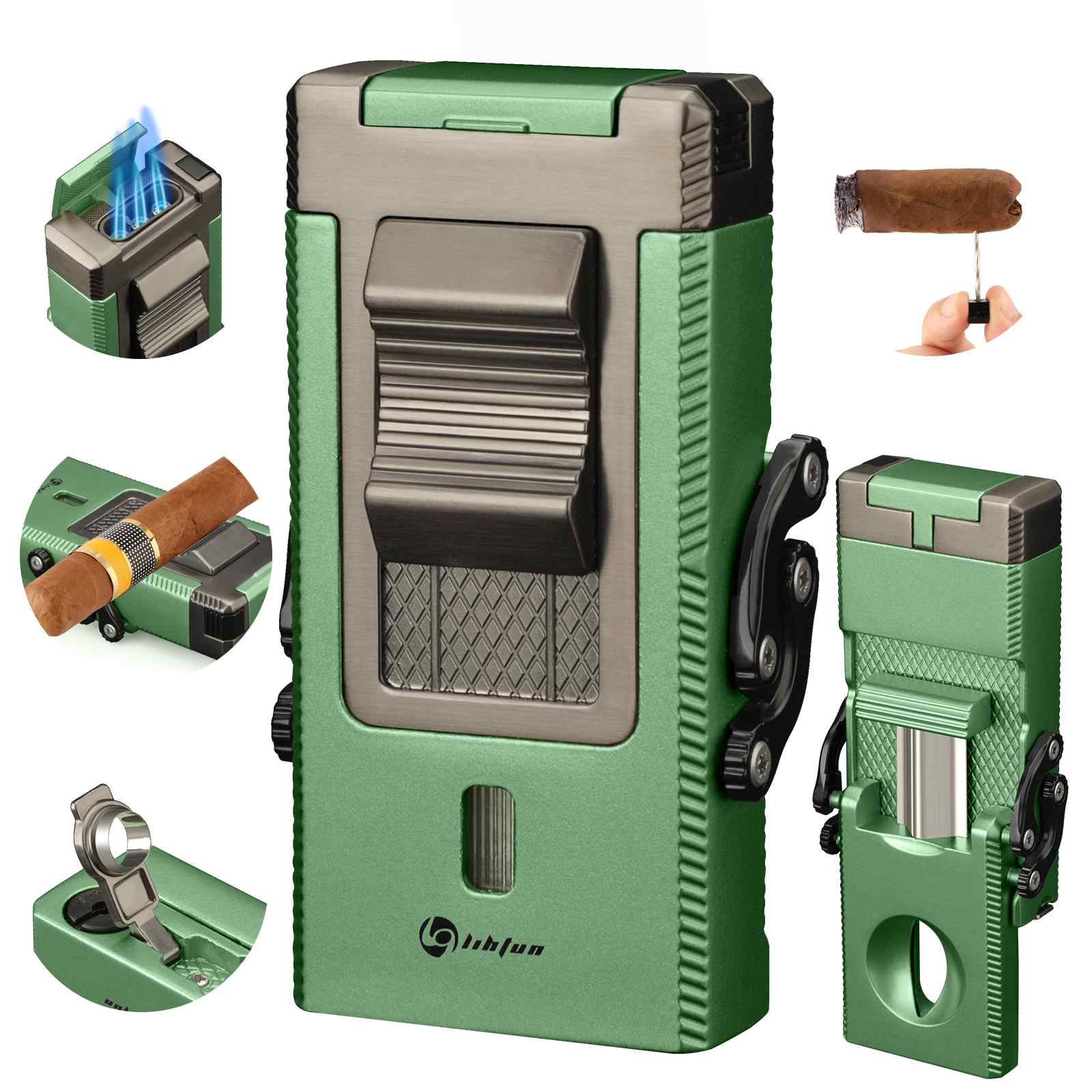 5-in-1 Lighter — Triple Flame (B)