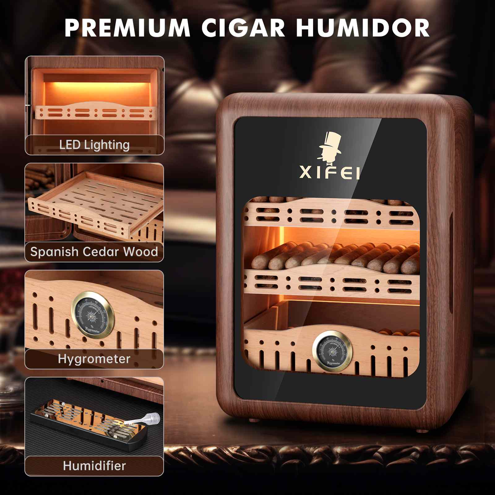 Electric Humidor Cabinet — 150 Count