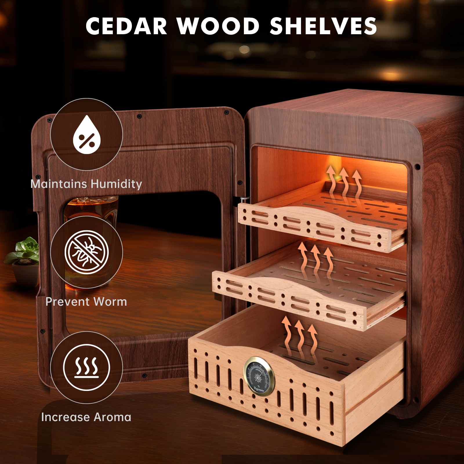 Electric Humidor Cabinet — 150 Count
