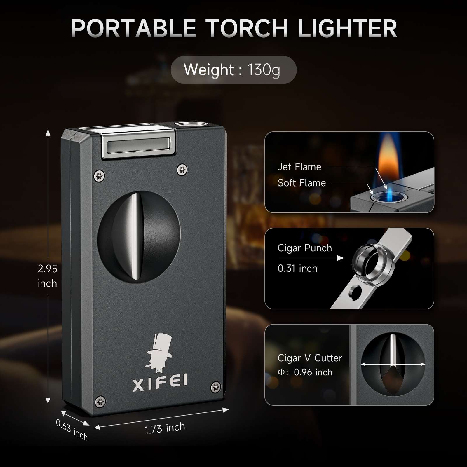 5-in-1 Pipe Lighter — Dual Flame