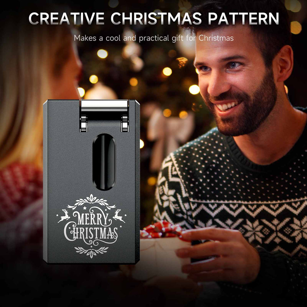 3-in-1 Lighter — Dual Flame + V-Cut + Punch