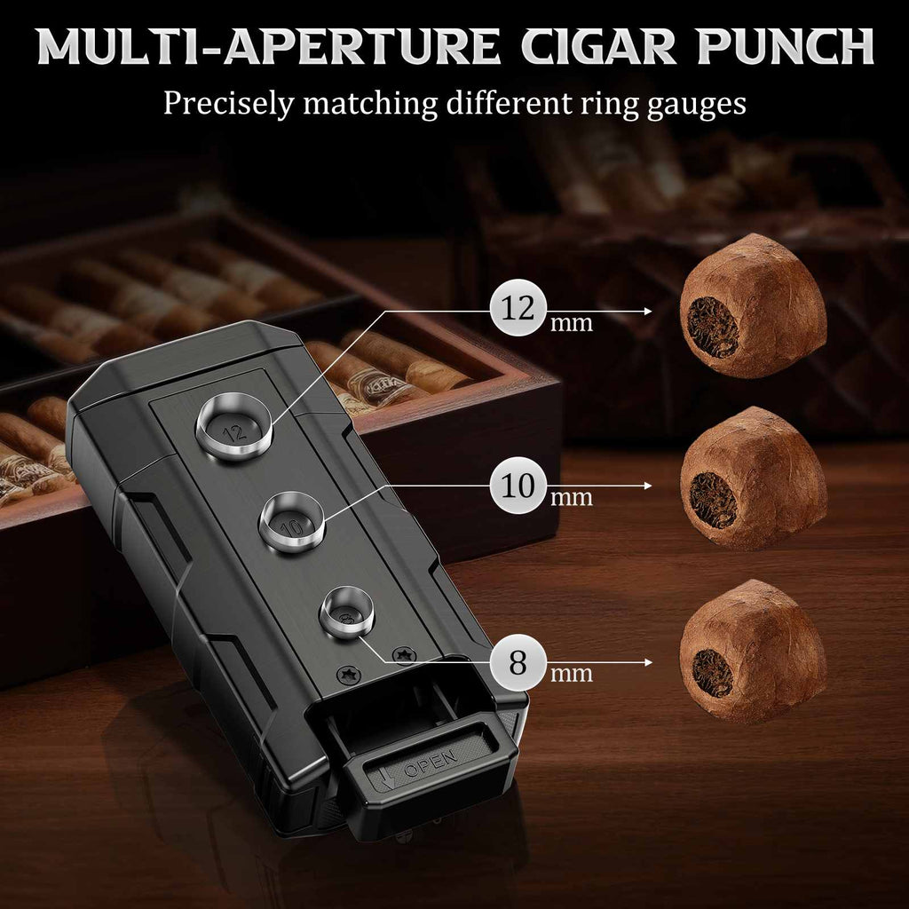 4-in-1 Lighter — Dual Flame + Punch