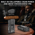 4-in-1 Lighter — Dual Flame + Punch
