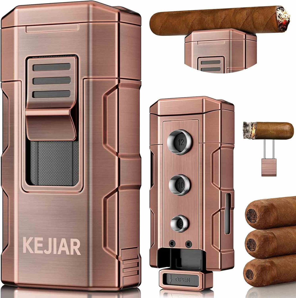 4-in-1 Lighter — Dual Flame + Punch