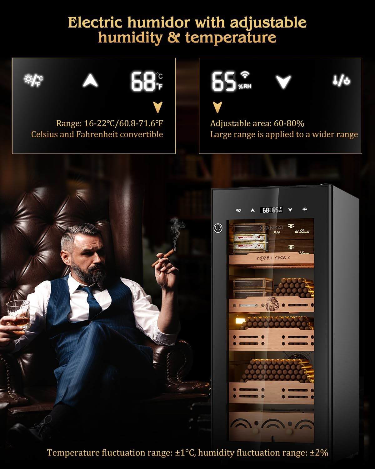 Electric Humidor Cabinet — 900 Count