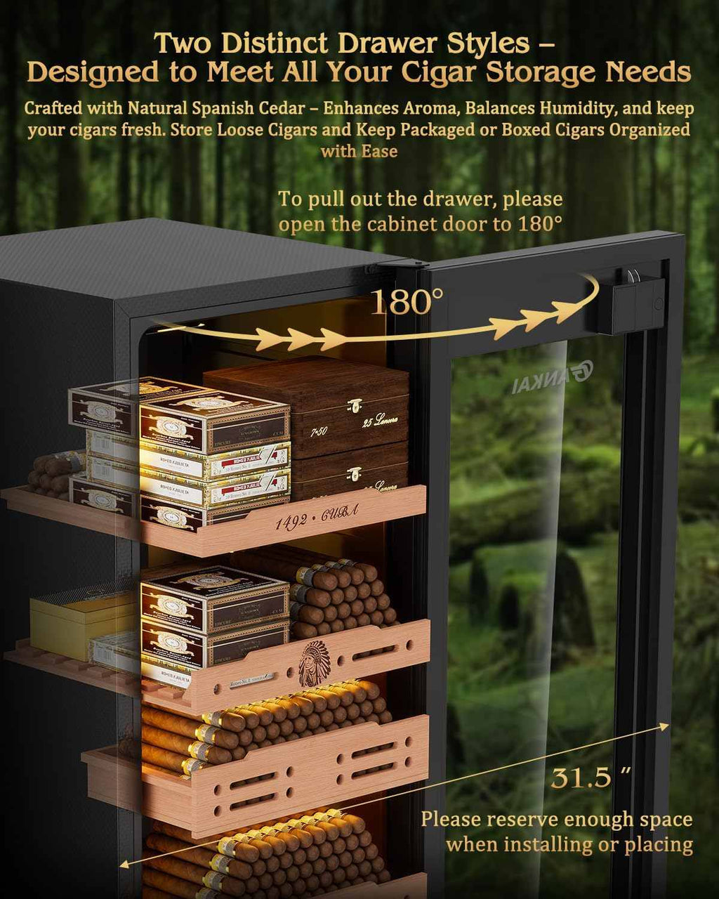 Electric Humidor Cabinet — 900 Count