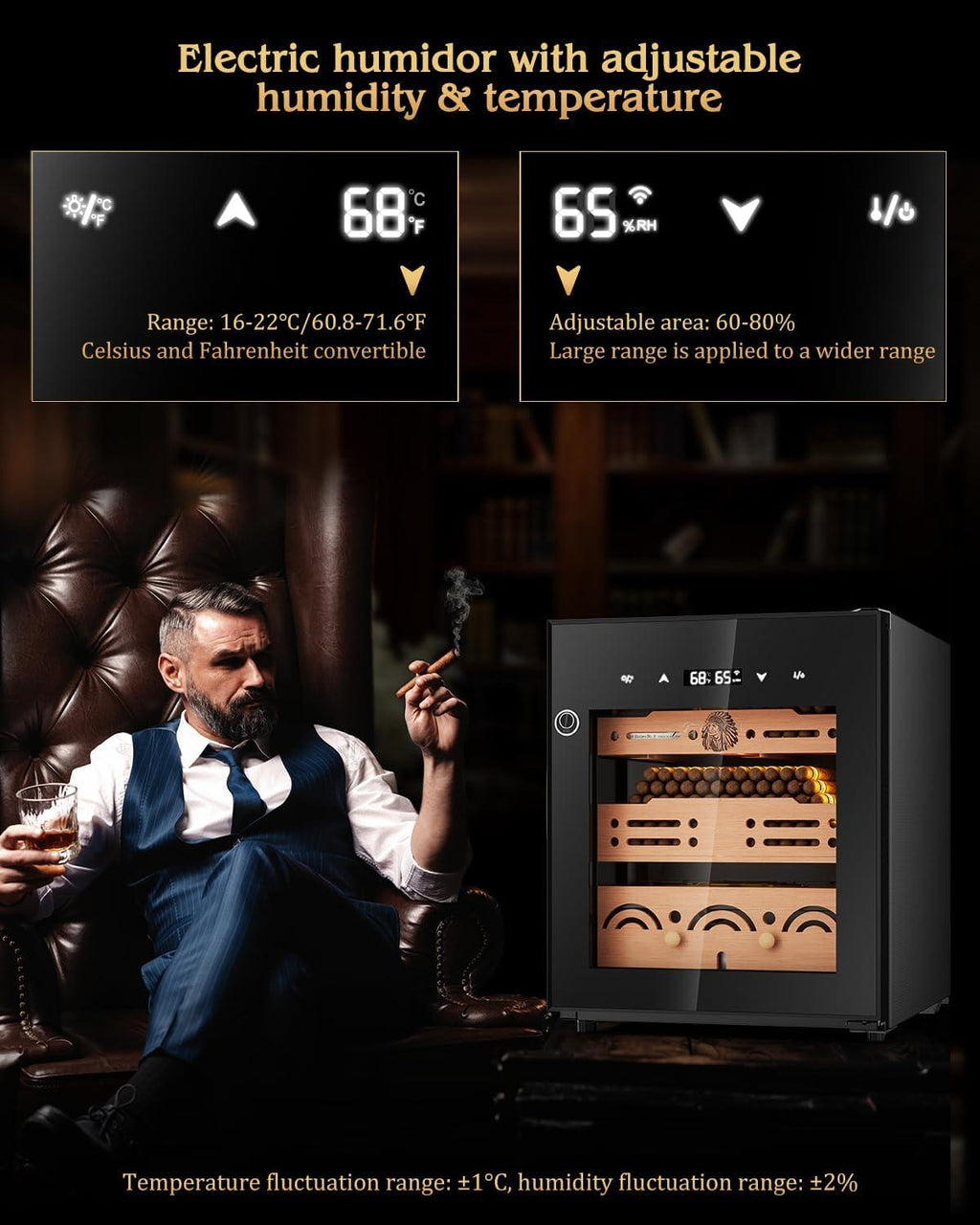 Electric Humidor Cabinet — 300 Count