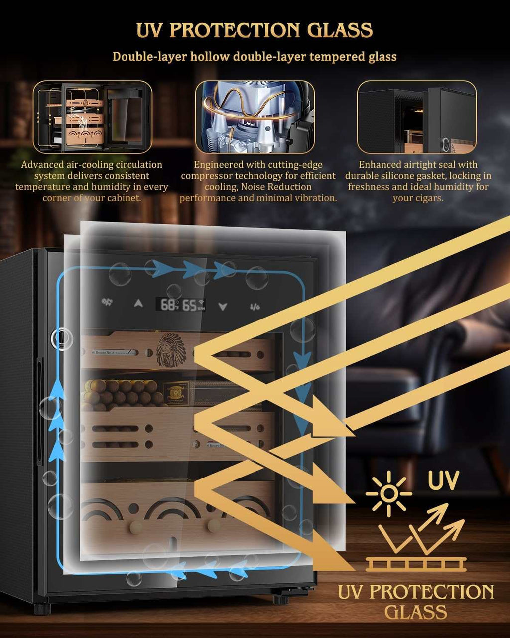 Electric Humidor Cabinet — 300 Count