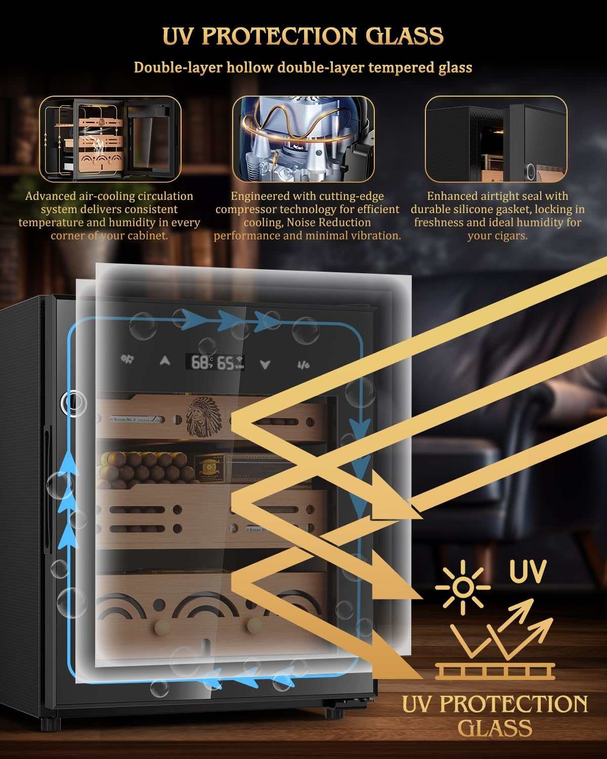 Electric Humidor Cabinet — 300 Count