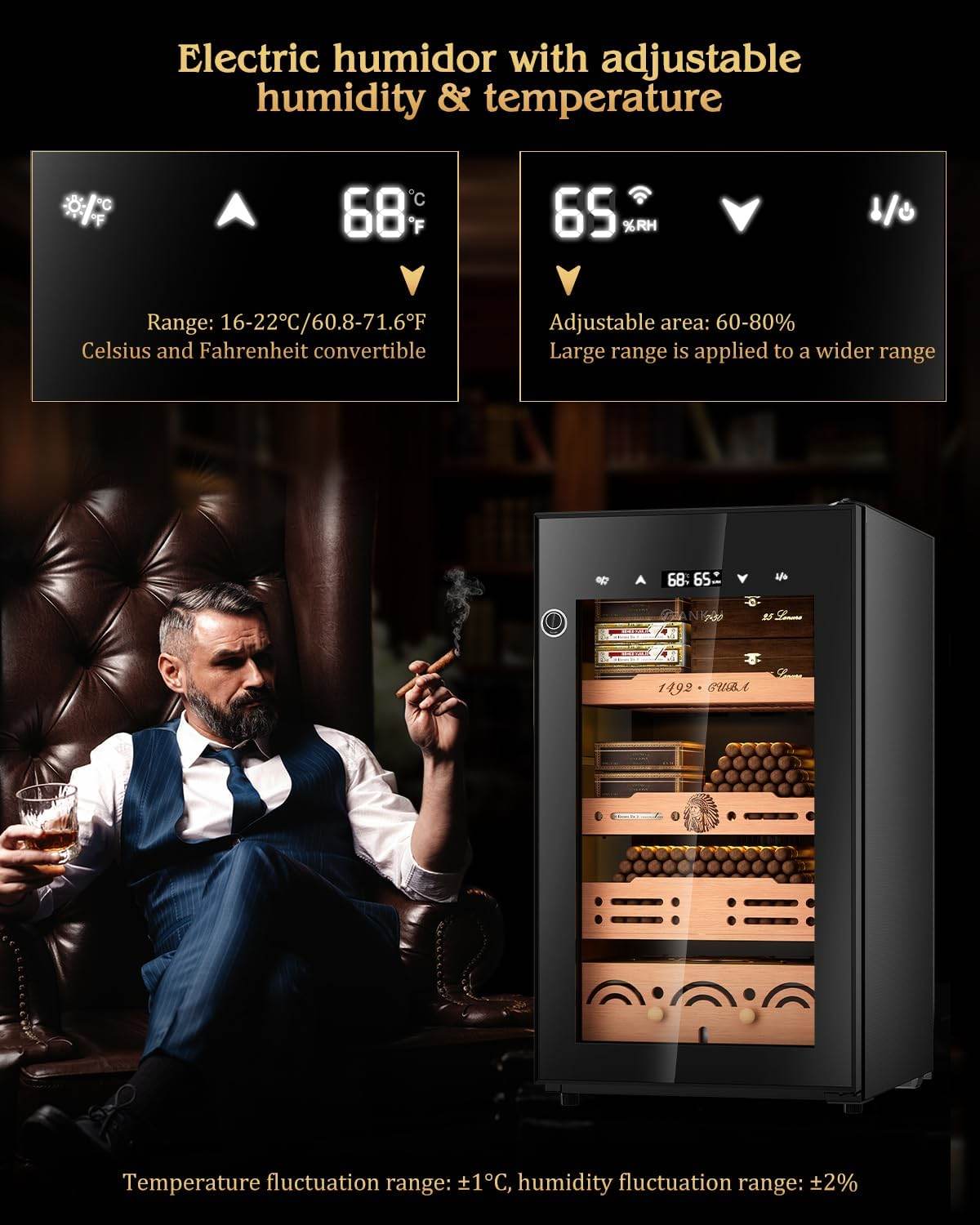 Electric Humidor Cabinet — 600 Count