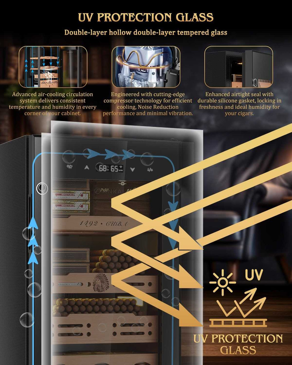 Electric Humidor Cabinet — 600 Count