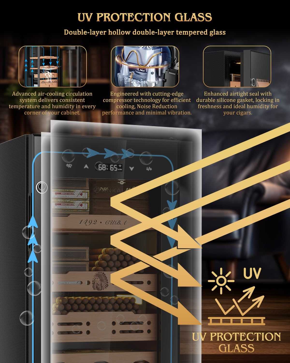 Electric Humidor Cabinet — 600 Count