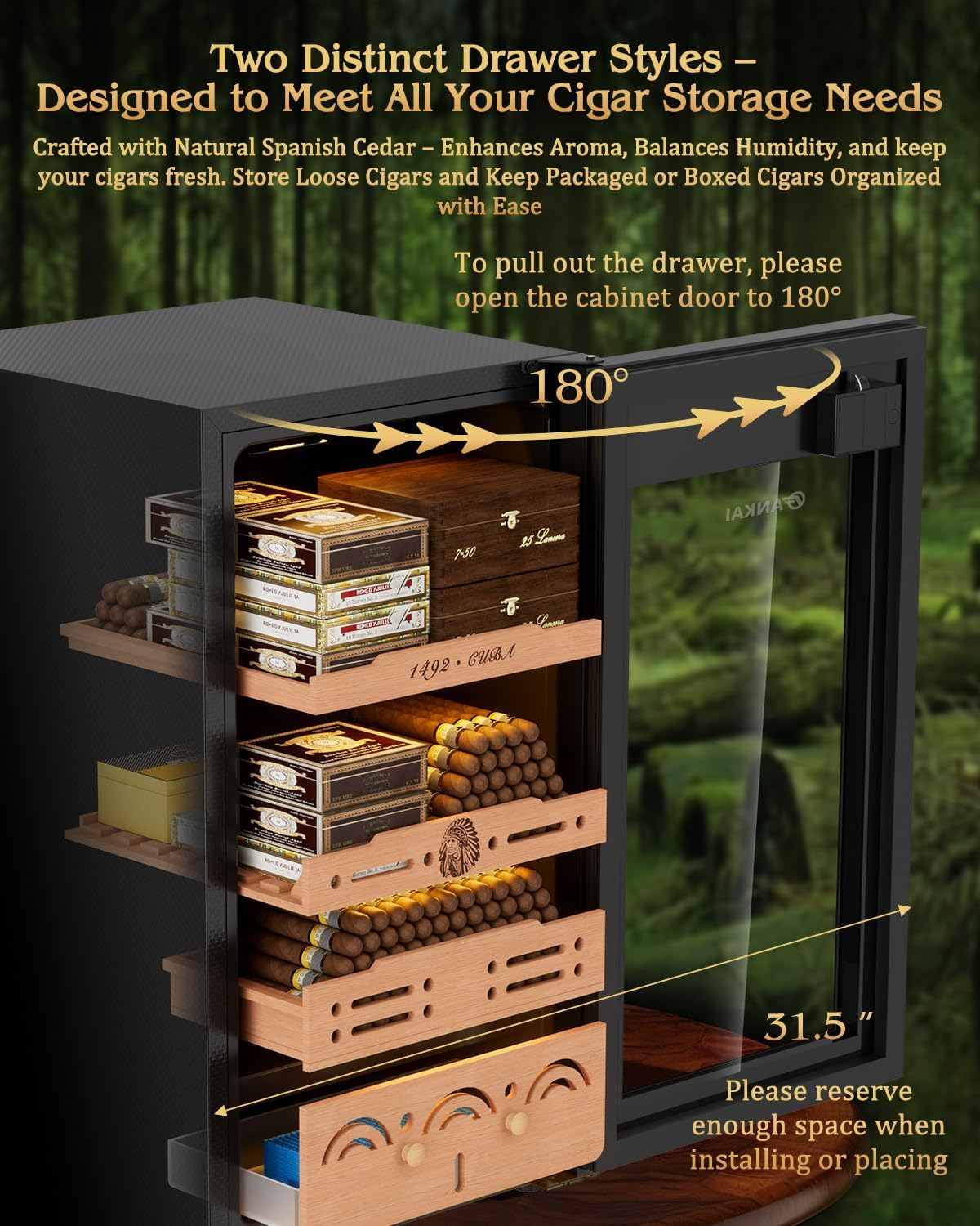 Electric Humidor Cabinet — 600 Count