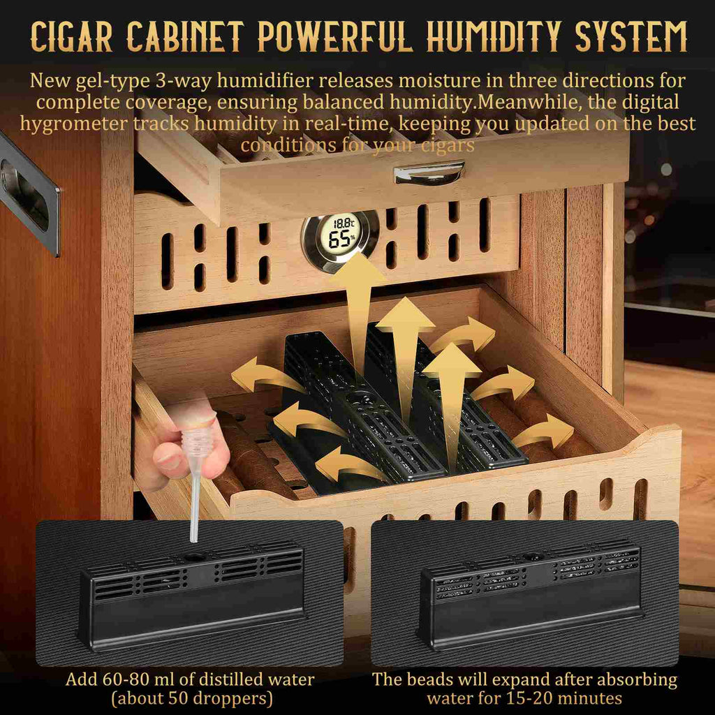 Glass-Top Desktop Humidor — 150 Count