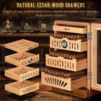 Glass-Top Desktop Humidor — 150 Count