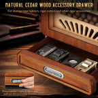 Glass-Top Humidor Cabinet — 150 Count