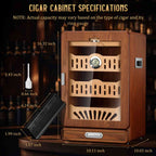 Glass-Top Humidor Cabinet — 150 Count