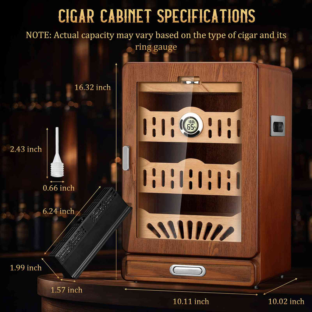Glass-Top Desktop Humidor — 150 Count