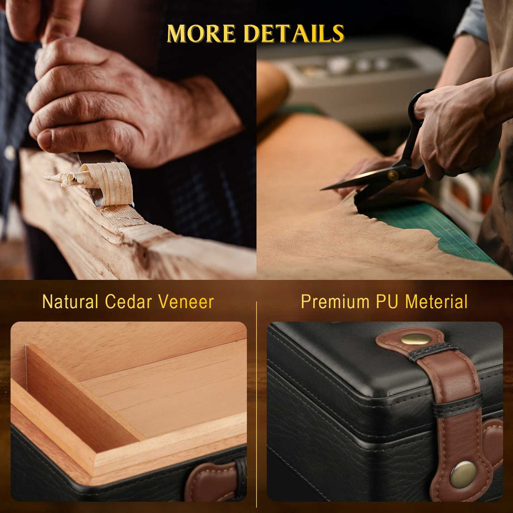 Leather Travel Humidor — 50 Count