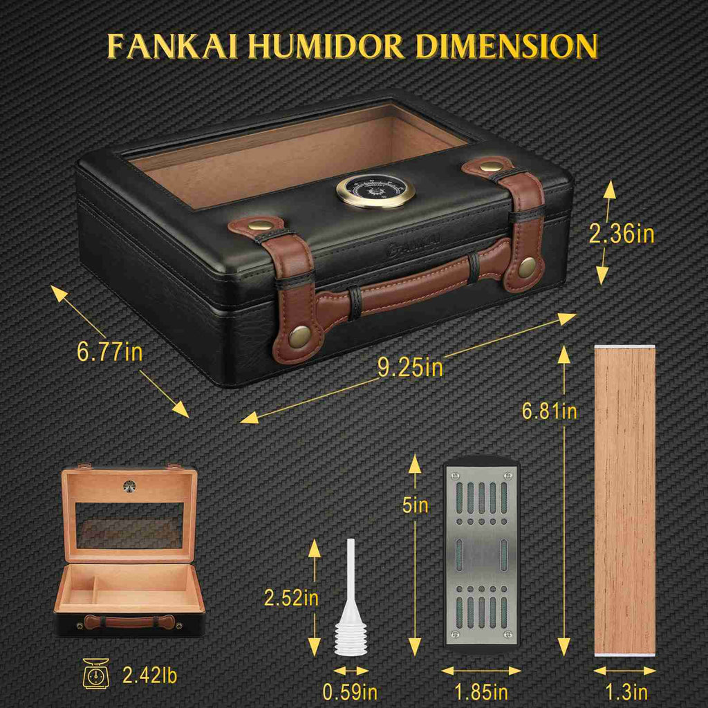 Leather Travel Humidor — 50 Count