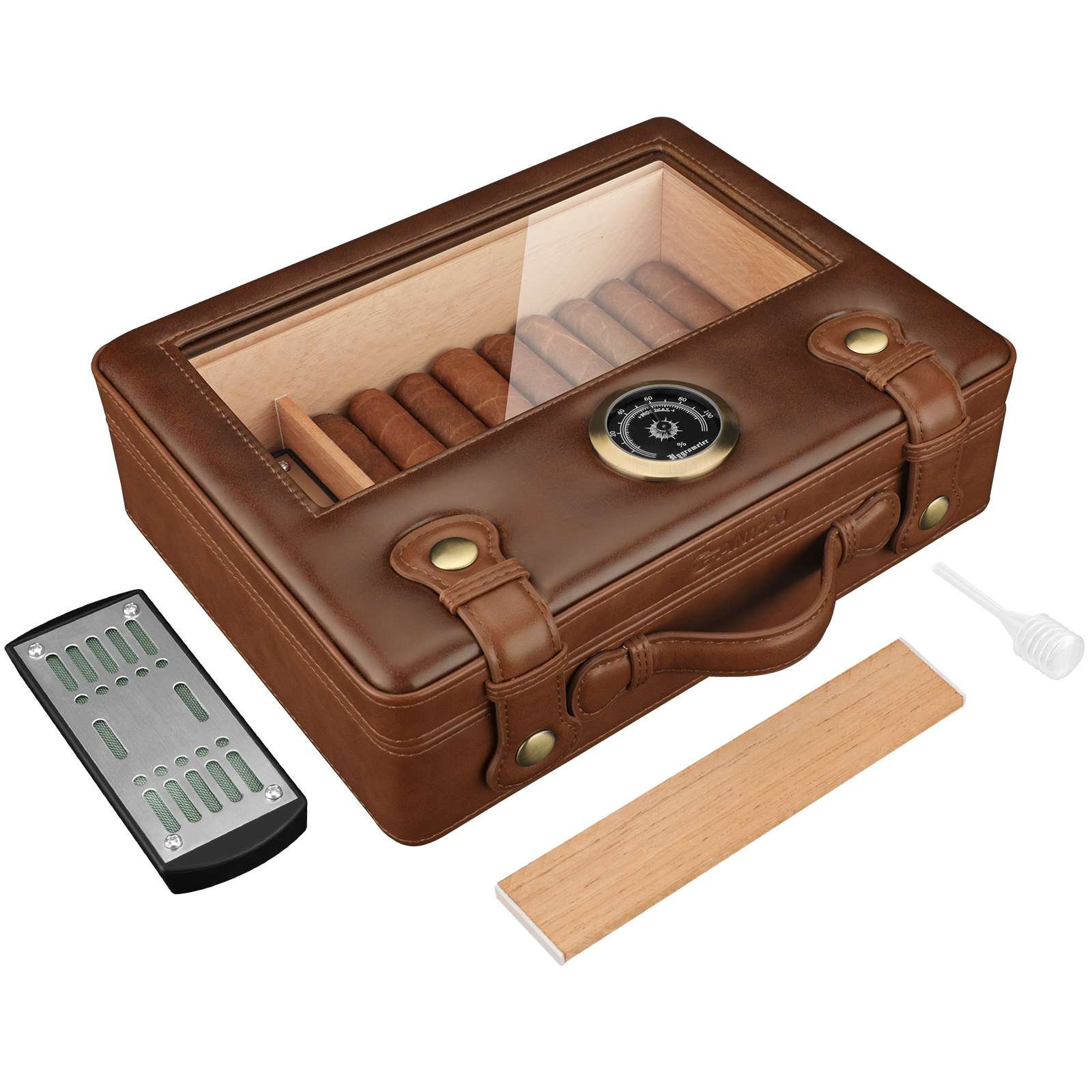 Leather Travel Humidor — 50 Count