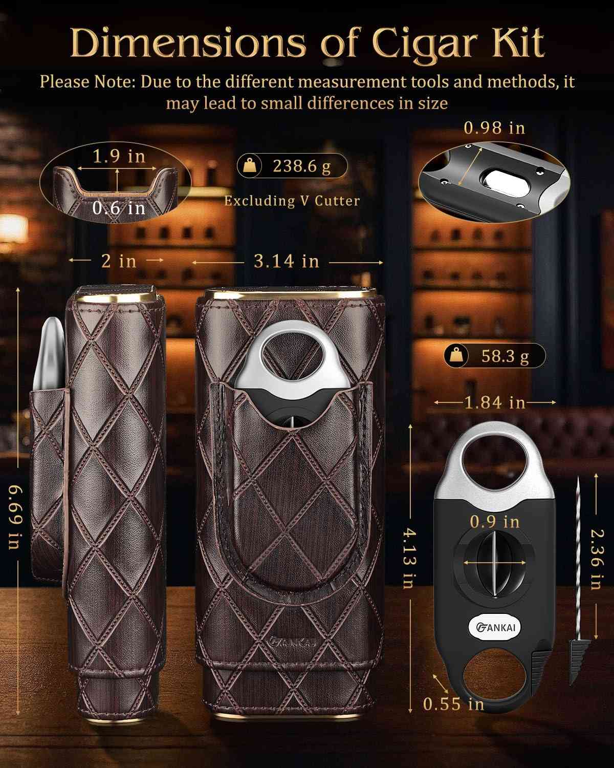 Cigar Travel Case — 2-4 Cigars