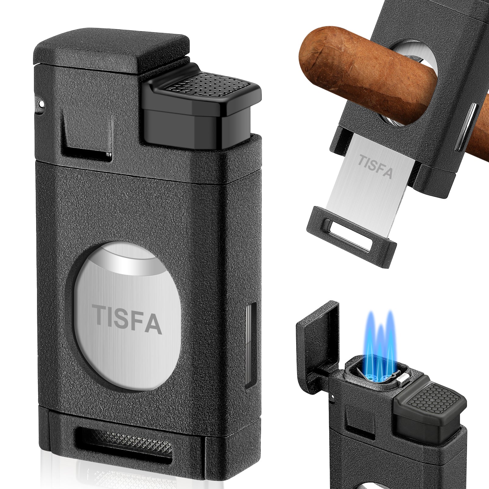 Jet Lighter — Triple Flame + Cutter