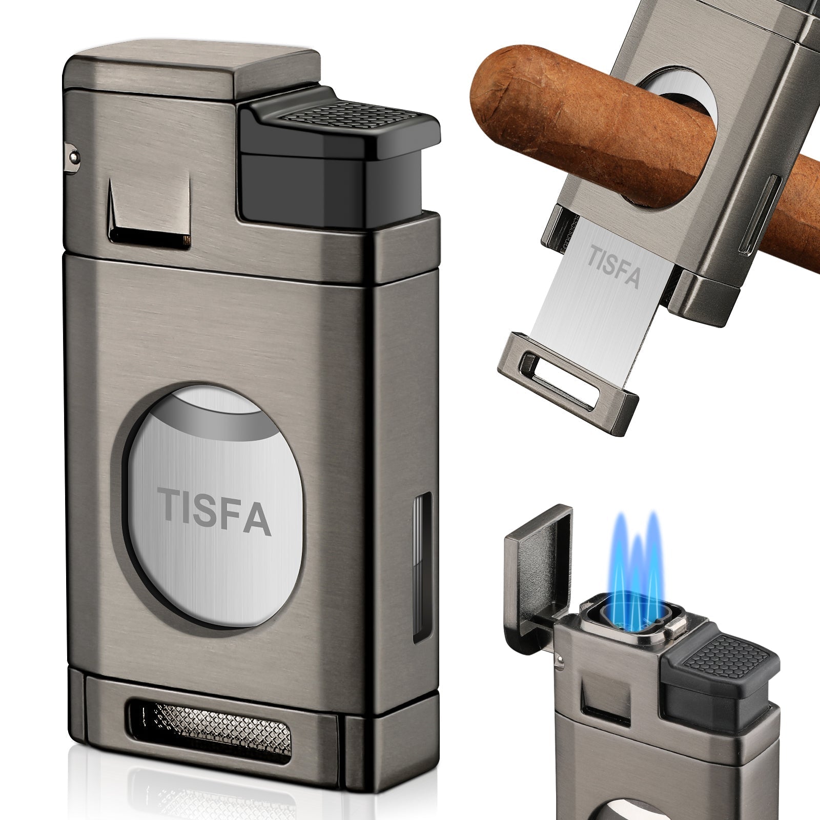 Jet Lighter — Triple Flame + Cutter