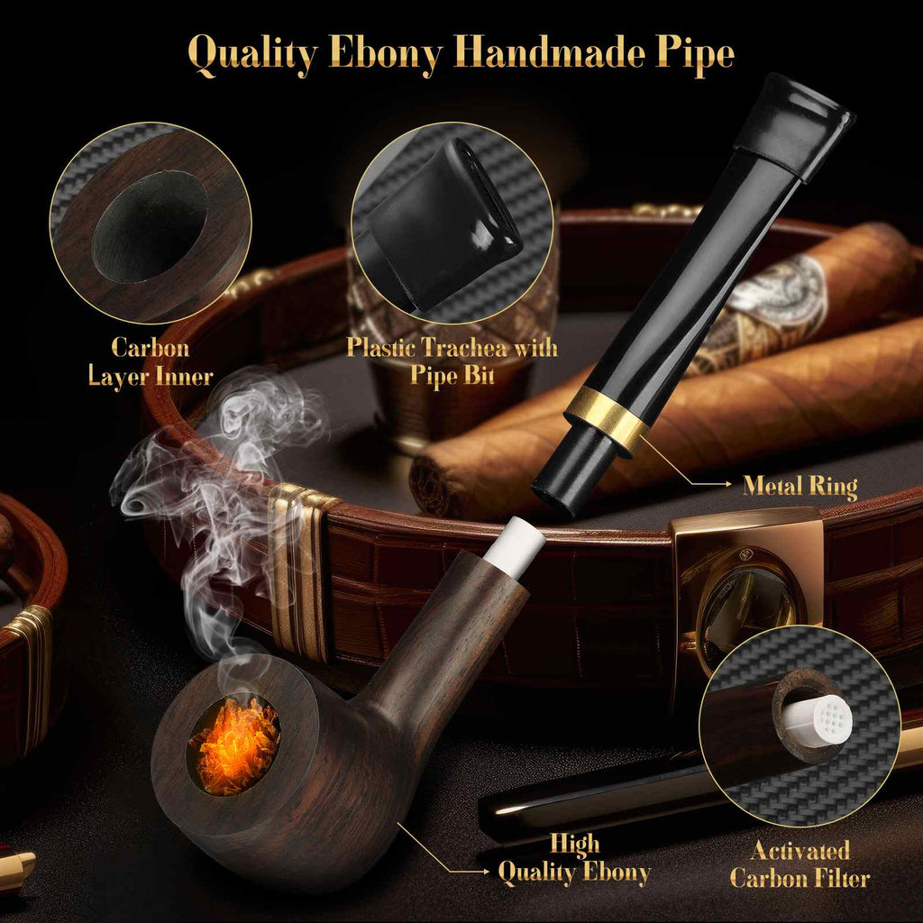 5-in-1 Pipe Lighter + Handmade Pipe Set