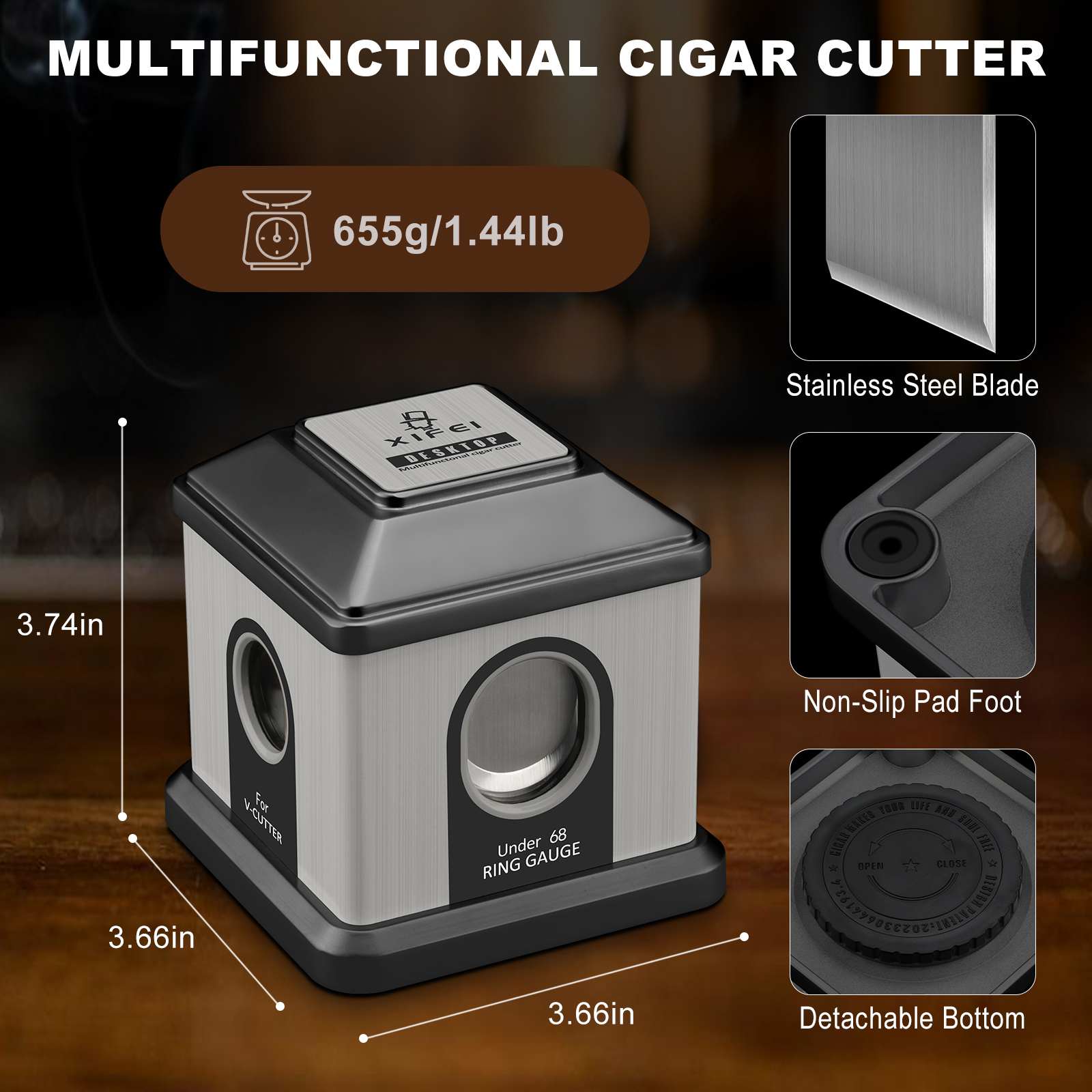 4-in-1 Desktop Cutter — Stainless Steel