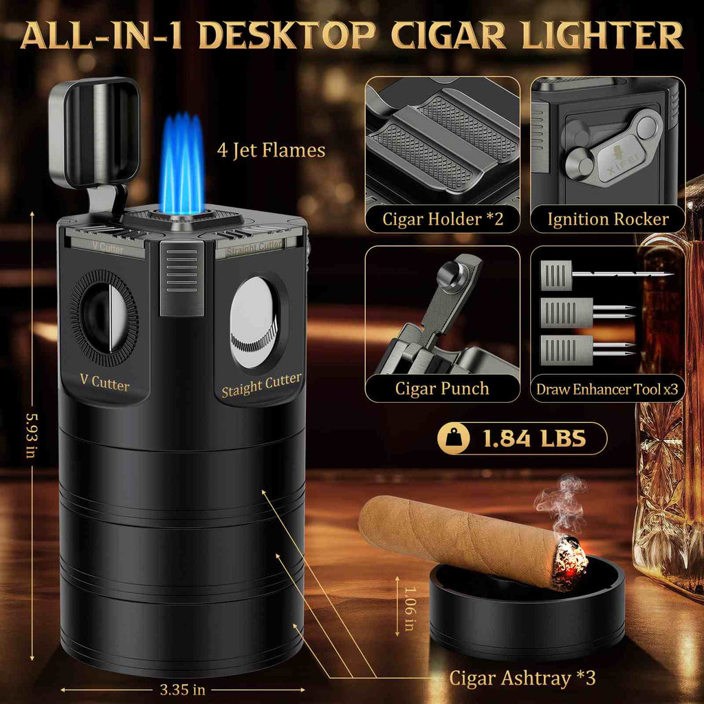 Desktop Cigar Station — 8-in-1