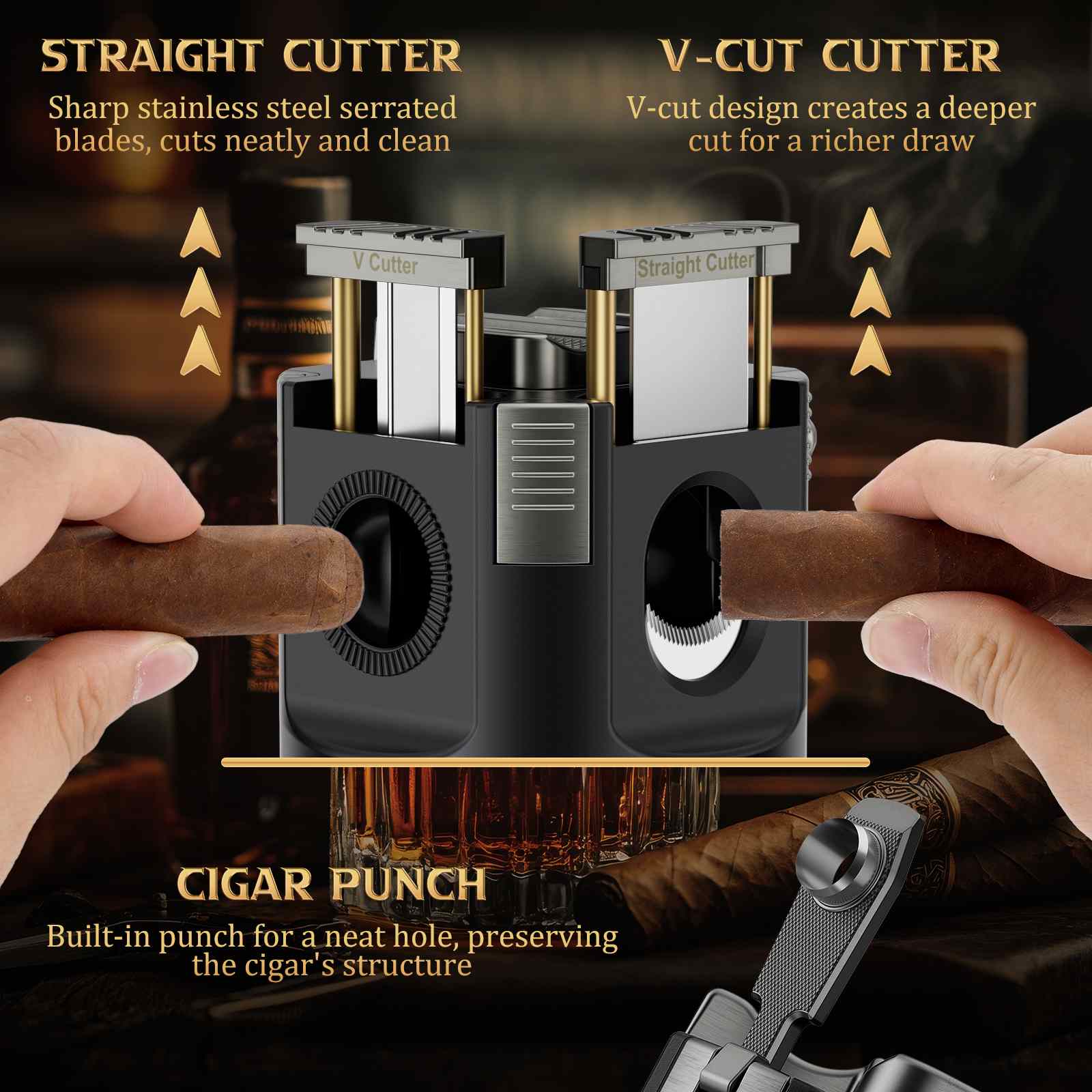 Desktop Cigar Station — 8-in-1