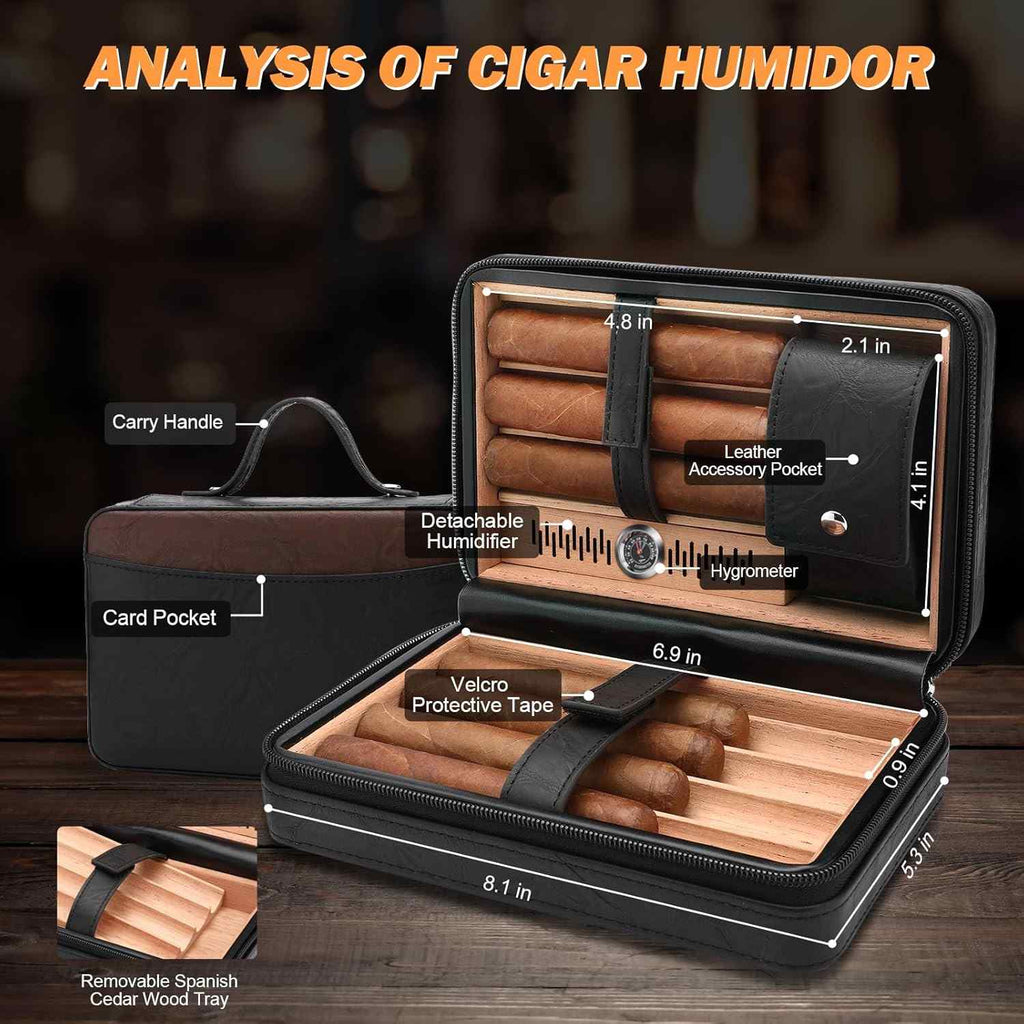 Gift Set — Travel Humidor + 5-in-1 Lighter