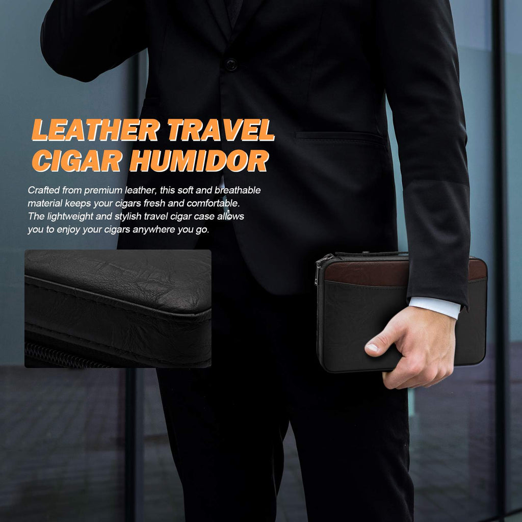 Gift Set — Travel Humidor + 5-in-1 Lighter