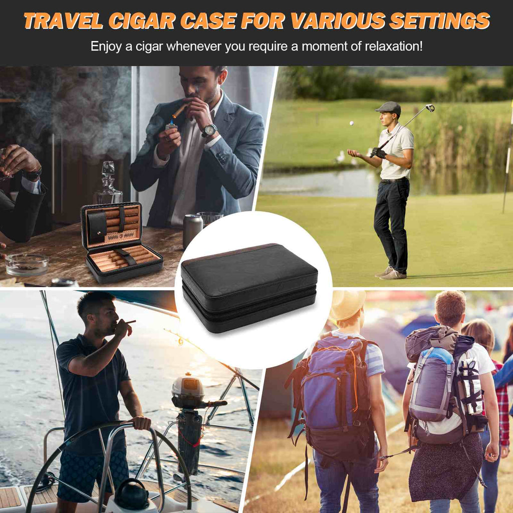 Gift Set — Travel Humidor + 5-in-1 Lighter