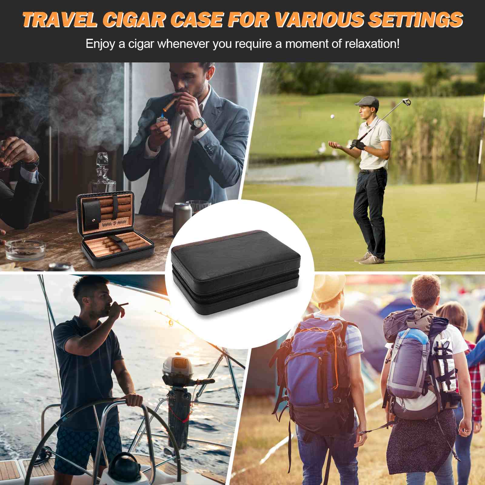 Gift Set — Travel Humidor + 5-in-1 Lighter