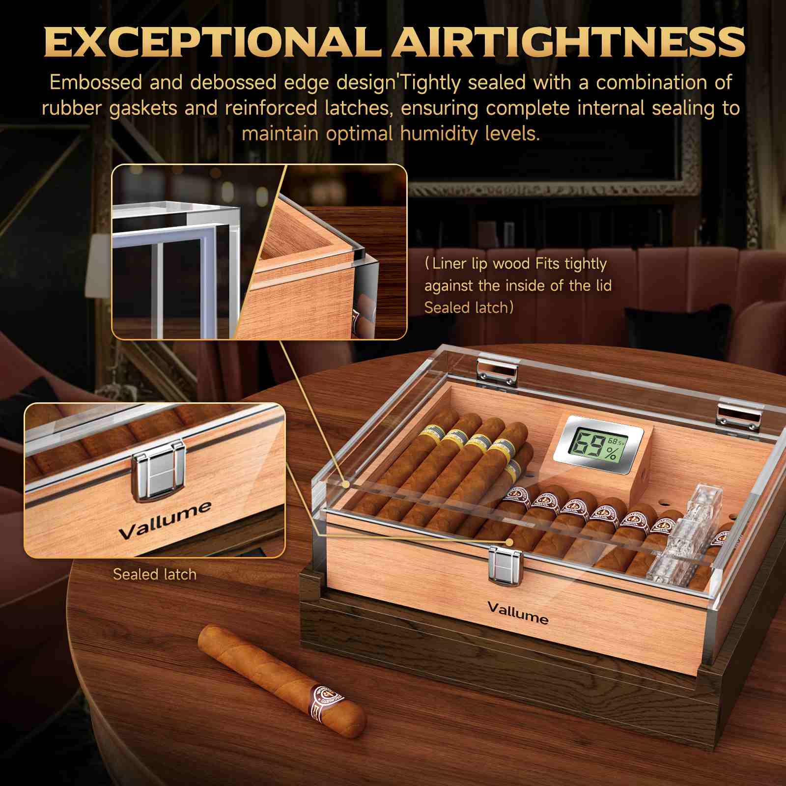 Acrylic Display Humidor — 45 Count