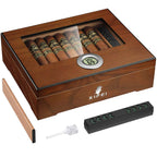 Glass-Top Desktop Humidor — 25 Count (C)