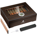 Glass-Top Desktop Humidor — 25 Count (D)